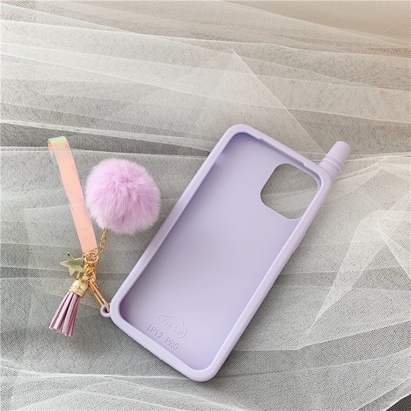 Purple Kawaii IPhone 12 Pro Case - Picture 2 of 4